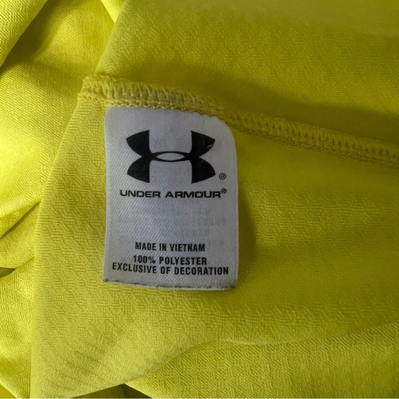 Under Armour Yellow Fitted Long Sleeve Polo - Picture 9 of 11